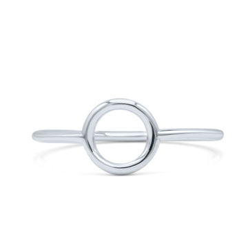 Precious Open Round Circle Friendship Stylish Oxidized Band Thumb Ring